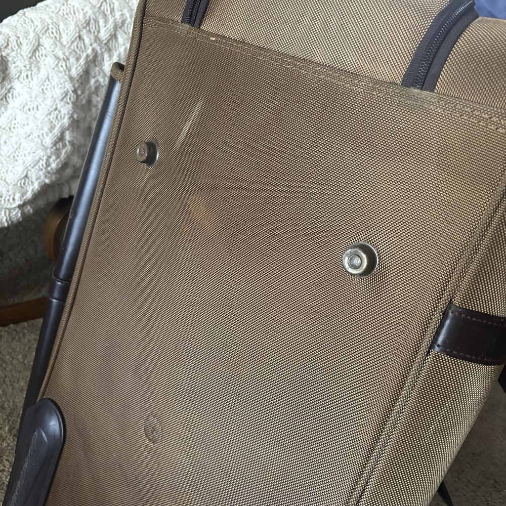 Vintage Polo Ralph Lauren Luggage Coated Canvas & Leather Duffel‎ Bag Wheeled - Picture 7 of 12